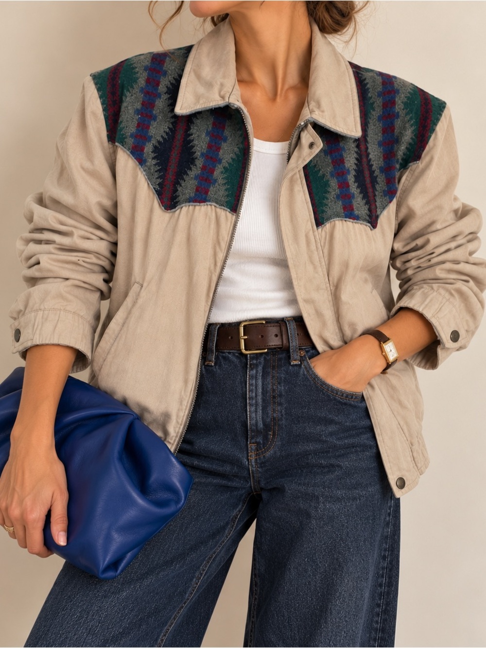 Pendleton Vintage Western Jacket Southwestern Wool Yoke Bomber M